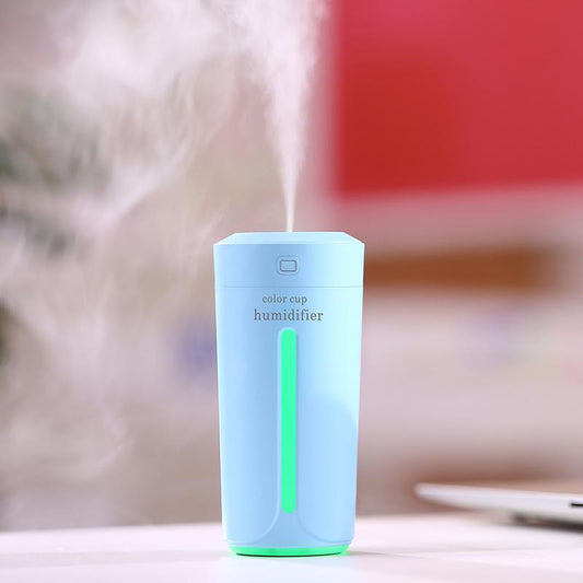 Mini Air Humidifier USB Ultrasonic Humidifier Car Aroma Diffuser Electric Essential Oil Diffuser Cup 7 Color LED Lights - Gadgio