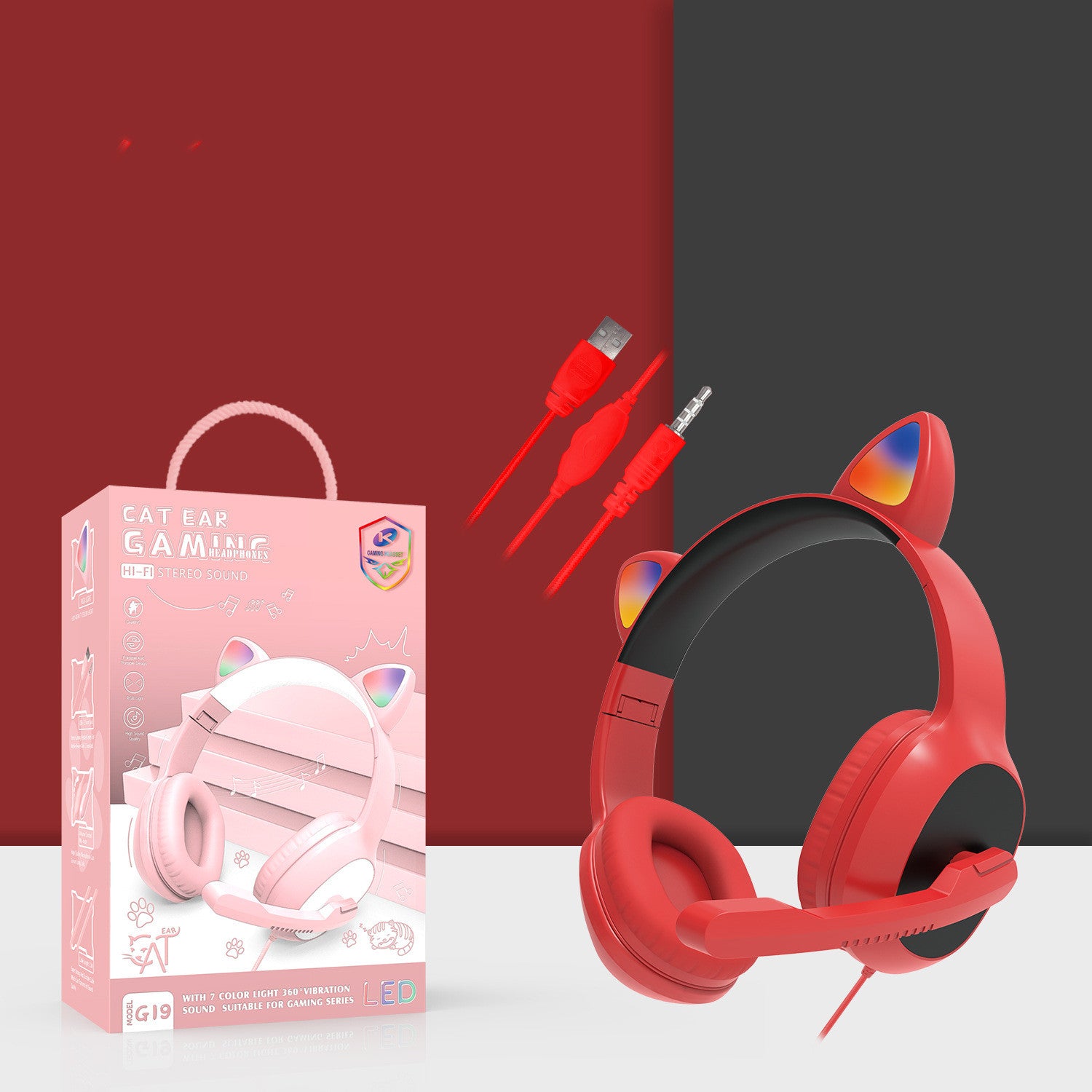 Headphones Wired Gaming Headset G19 - Gadgio