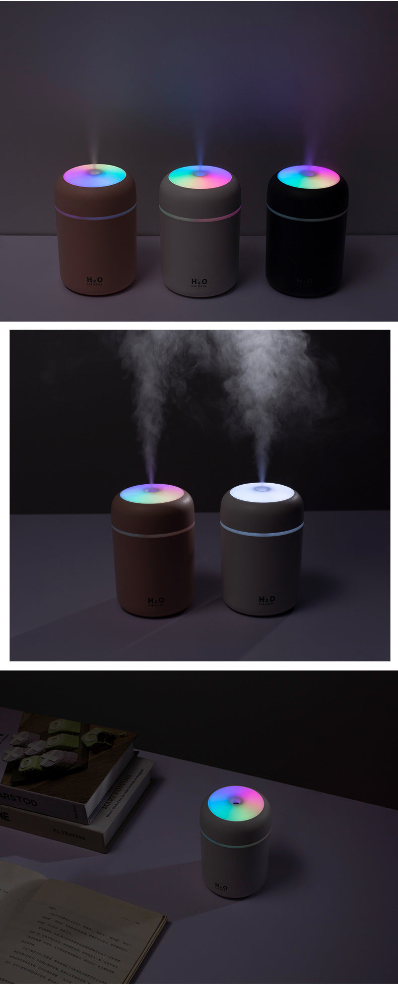 Home Car Charging Colorful Air Humidifier Usb Water Replenishment - Gadgio