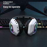 Wireless Gaming Headset Wearing Bluetooth 24g Headset RGB Luminous Headphones - Gadgio