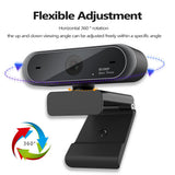 High-definition 1080P conference video webcam with built-in microphone for clear video calls and virtual meetings.