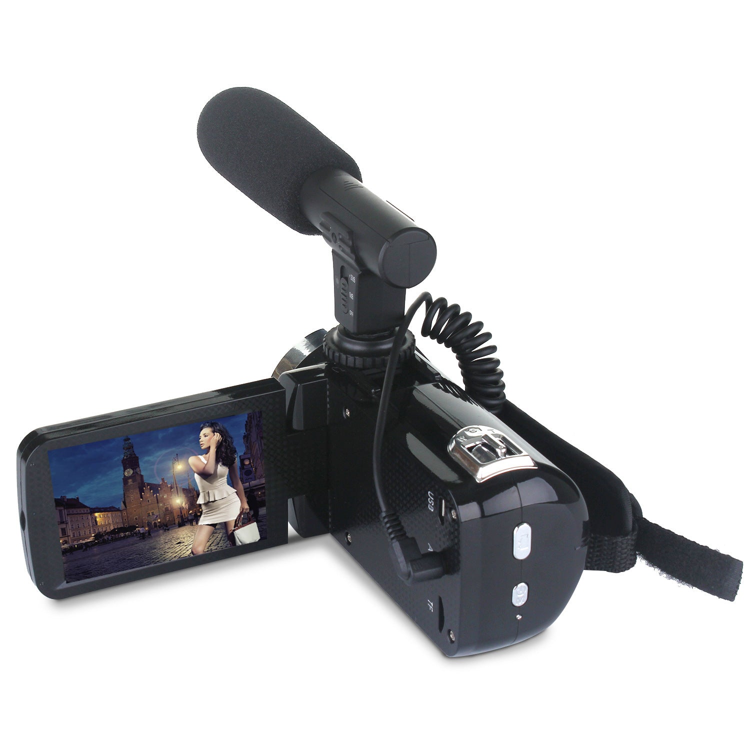Digital camera with 24 million pixels, hot shoe mount, and PC camera functionality, shown in a close-up image.