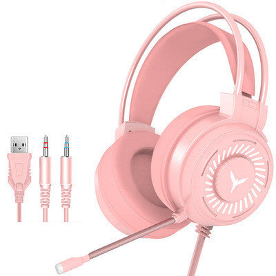 King G60 Gaming Headphones Gaming Wired 7.1 Channel Eating Chicken Desktop Computer Notebook Headset - Gadgio