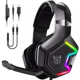ONIKUMA K10 PRO Gaming Headset Stereo Gaming Headphones For PS4 PS5   One With Mic Led Light - Gadgio
