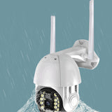 Wireless 1080P HD outdoor security camera with 360-degree view and WiFi connectivity for surveillance and monitoring.