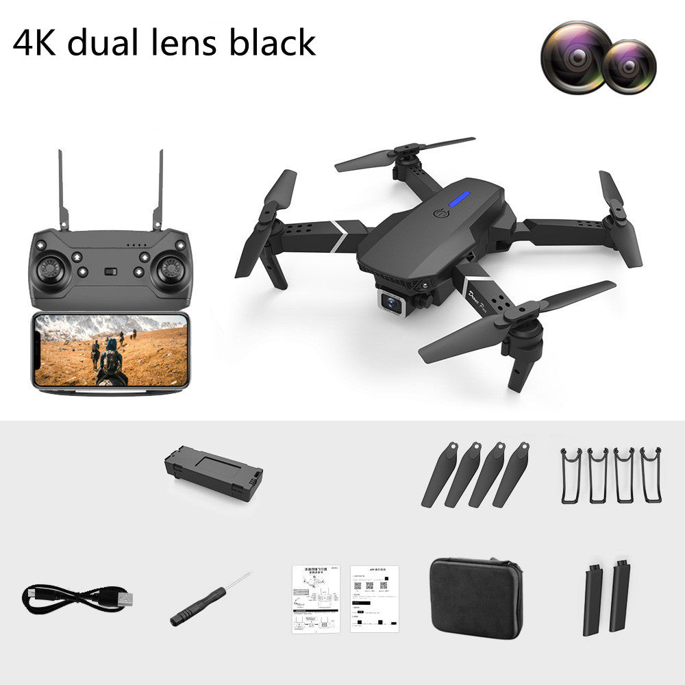 Dual-Lens Folding Drone Fixed-Height Four-Axis Aerial Photography Remote Control - Gadgio