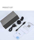 Mini 1080P HD WiFi IP camera with night vision for home security, remote monitoring, and video recording.
