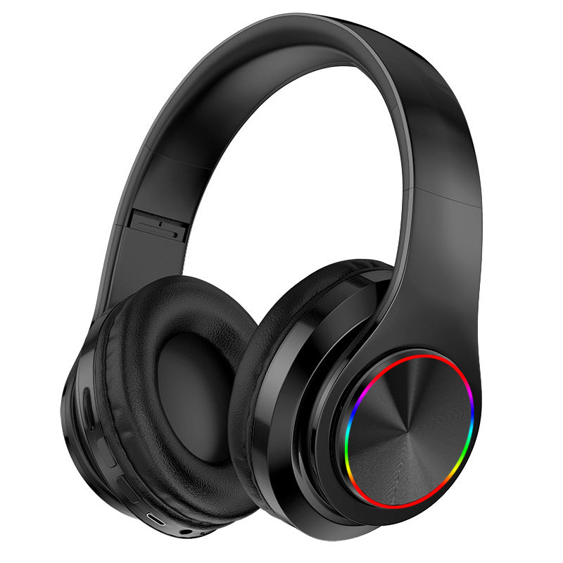 LED Wireless Bluetooth Headphones Gaming Headsets Sport Earphone With Support TF Card Colorful Breathing Lights - Gadgio