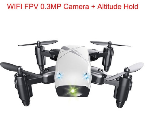Micro Foldable RC Drone 3D Bearing Steering Wheel Remote Control Quadcopter Toys With Camera WiFi APP Control Helicopter Dron Kids Gift - Gadgio