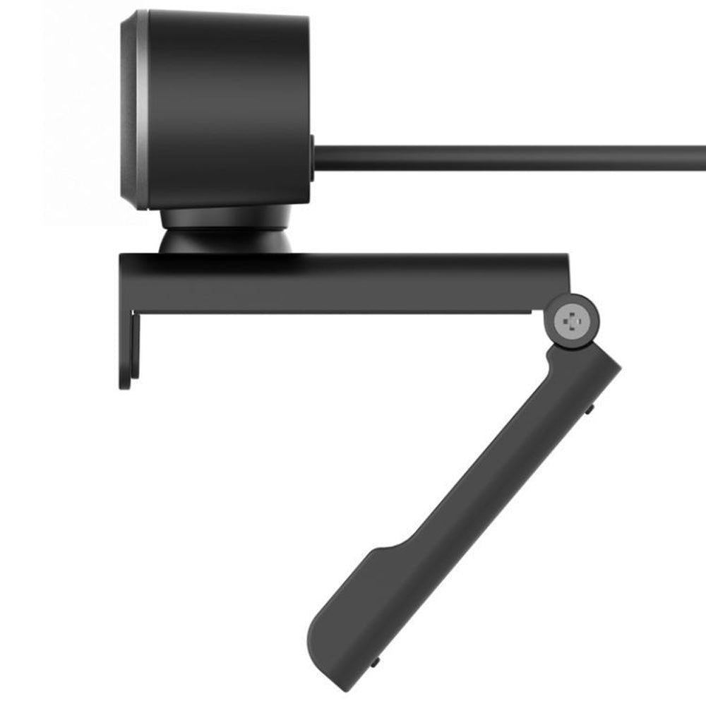High-definition 1080P conference video webcam showing a sleek black design with built-in microphone for remote meetings.