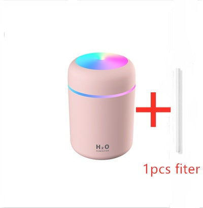 Home Car Charging Colorful Air Humidifier Usb Water Replenishment - Gadgio