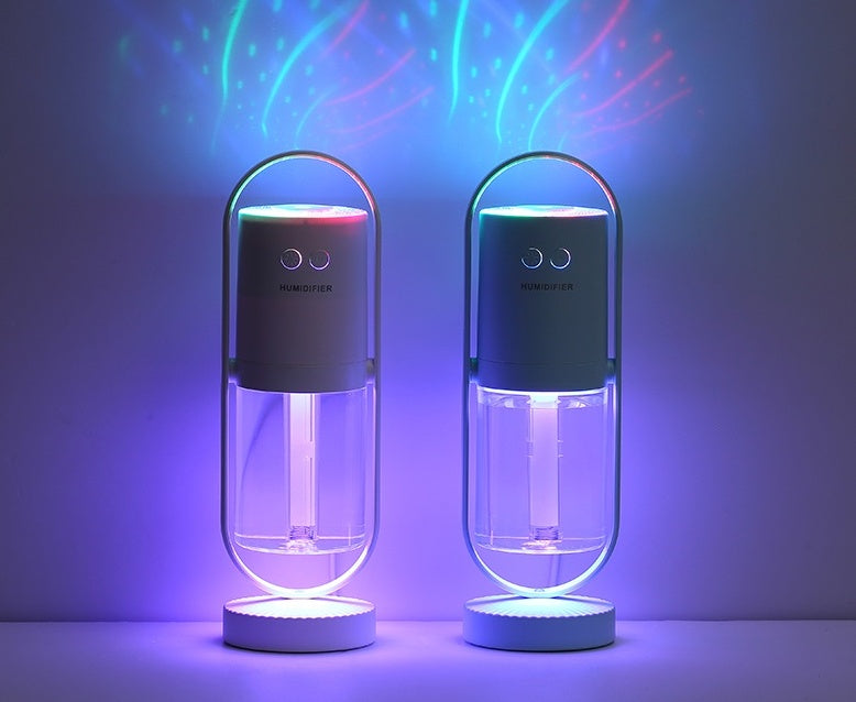 Magic Shadow USB Air Humidifier For Home With Projection Night Lights Ultrasonic Car Mist Maker Mini Office Air Purifier - Gadgio