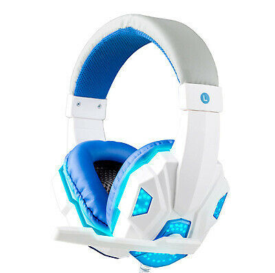 3.5mm Gaming Headset Mic LED Headphones - Gadgio