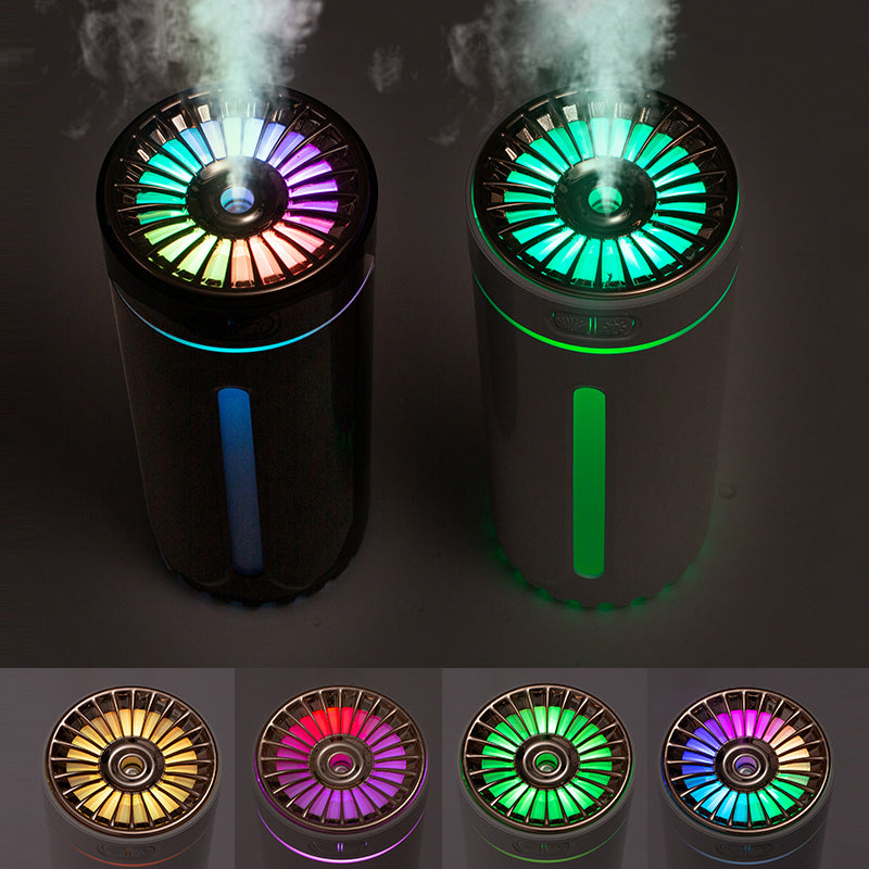Wireless Air Humidifier Colorful Lights Mute Ultrasonic USB Fogger Diffuser Purifier 800mAh Rechargeabl Cool Mist Maker For Car - Gadgio