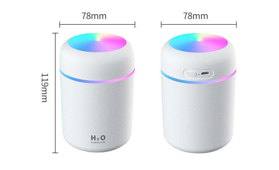 Home Car Charging Colorful Air Humidifier Usb Water Replenishment - Gadgio