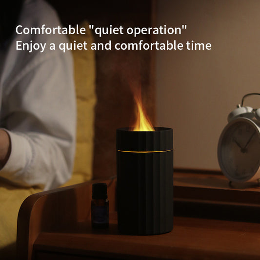 Car Diffuser Humidifier Auto Air Purifier Air Freshener With Flame LED Light For Car Aroma Aromatherapy Diffuser - Gadgio