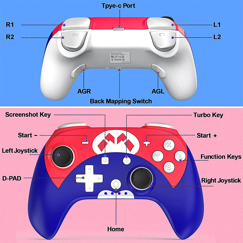 Gamepad SwitchPRO Bluetooth Gamepad Mobile Phone Direct Connection - Gadgio