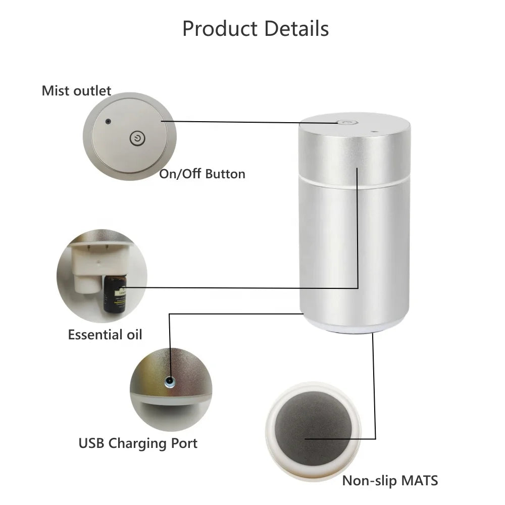 Hot Sell USB Waterless Essential Oil Car Aroma Diffuser Scent Fragrance Machine Air Freshener Perfume Humidifier For Home &Car - Gadgio