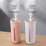 Wireless Air Humidifier Colorful Lights Mute Ultrasonic USB Fogger Diffuser Purifier 800mAh Rechargeabl Cool Mist Maker For Car - Gadgio