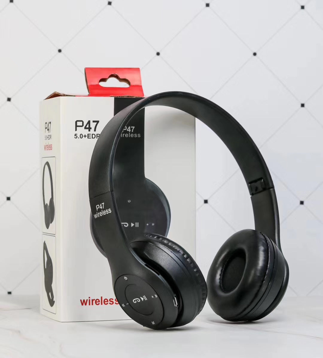 Wireless Headset Foldable Stereo Bass Bluetooth Headphones Kid Girl Helmet Gift,with Mic USB Bluetooth 5.0 Adaptor For TV Gaming - Gadgio