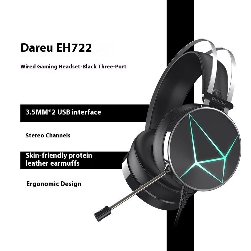 Gaming Electronic Sports Noise Cancelling Wired Headphones - Gadgio