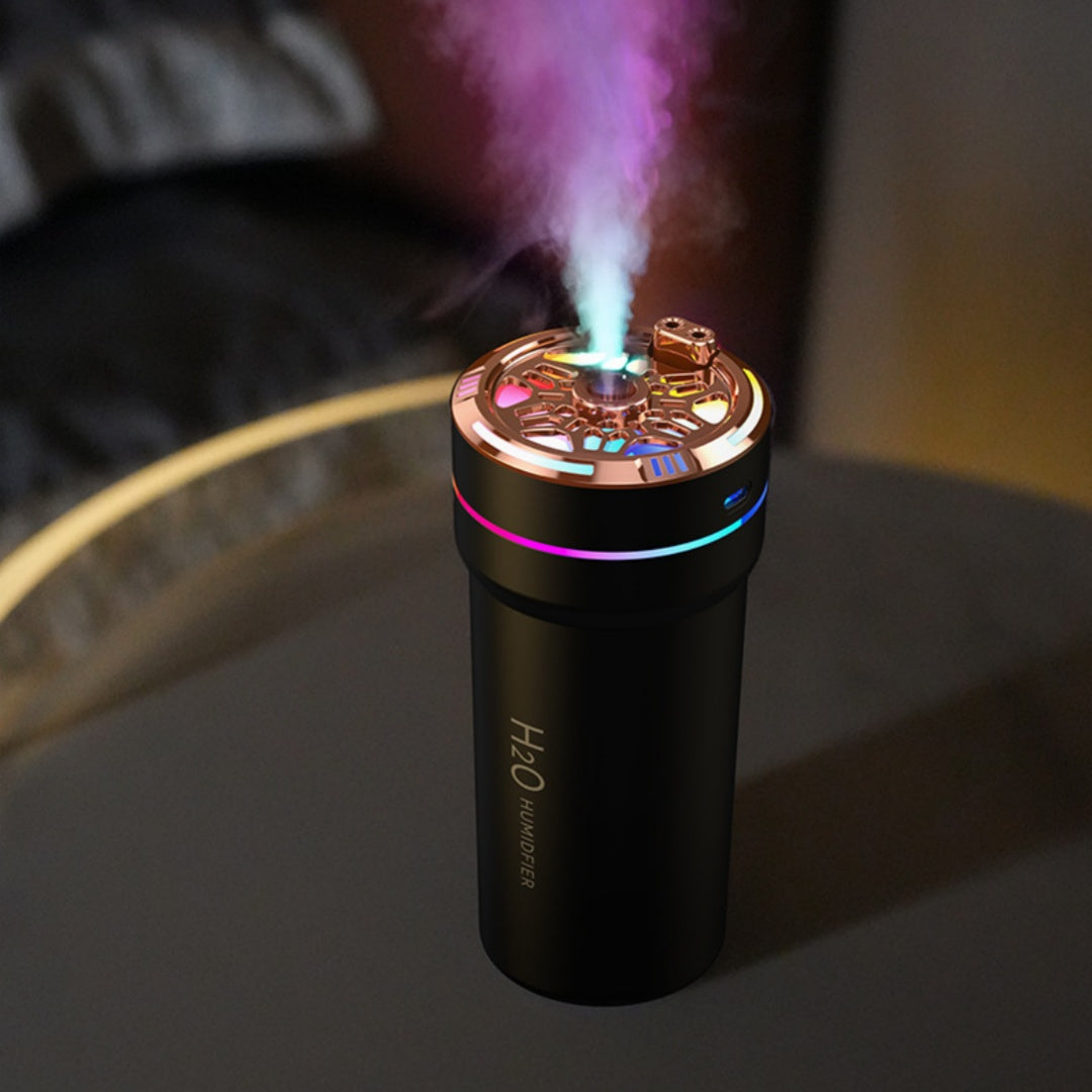 Car Humidifier Small Mini Air Purifier Starry Sky Projection Ambience Light - Gadgio