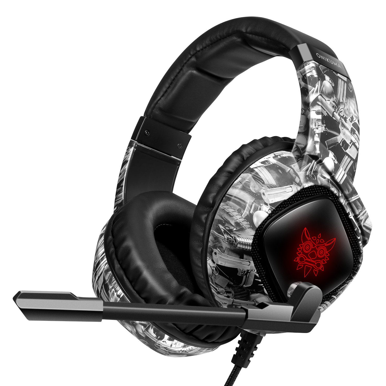 Gaming Headset For X-box One, PS4 Over Ear Headphones RGB Earphone With Noise Cancellation Microphone Volume Controller Tablet - Gadgio