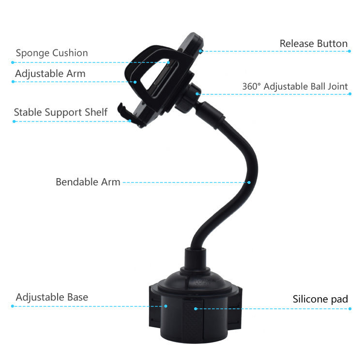 Car water cup holder mobile phone holder - Gadgio