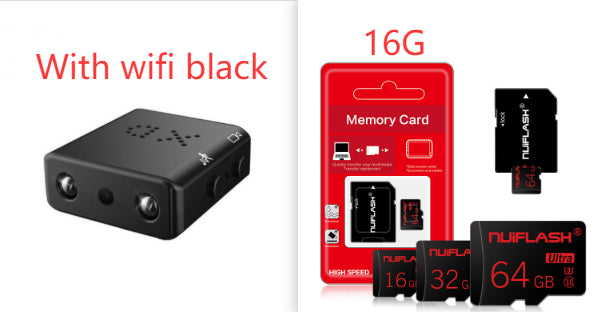 Mini HD camcorder with infrared night vision, motion detection, compact design, 1080P Full HD video recording, small infrared micro camera