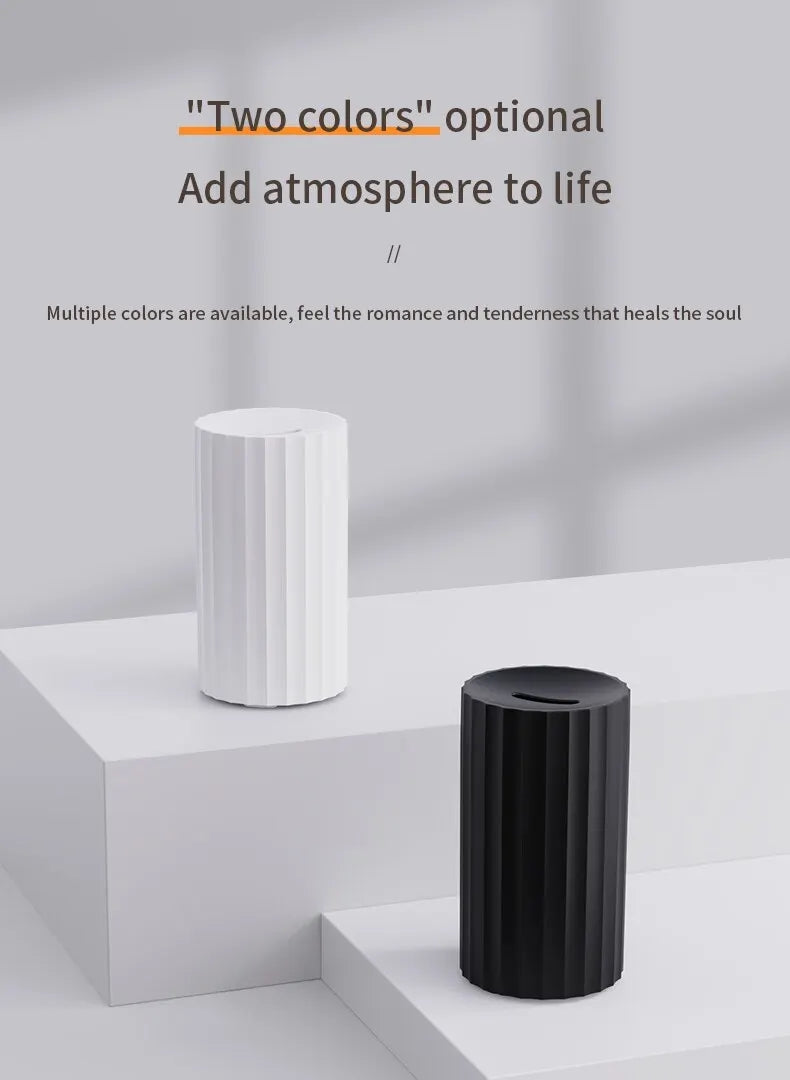Air Humidifier With Flame Effect Essential Oil Diffuser Quiet Aroma Diffuser Home Fragrances Car Refresh - Gadgio
