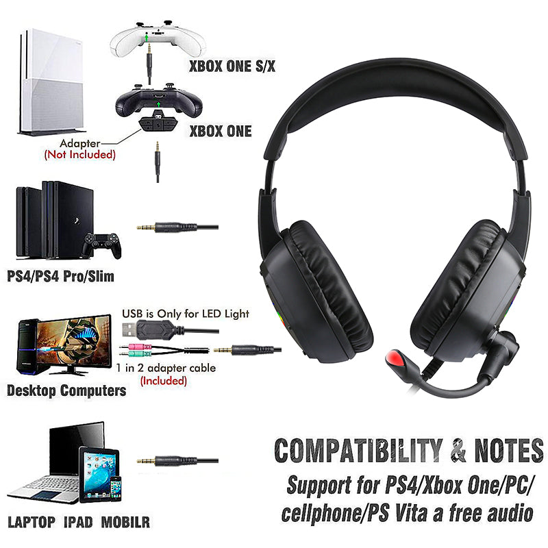 Gaming 3D Sound Effect GAMINGHEADSET Noise Canceling Headphones - Gadgio
