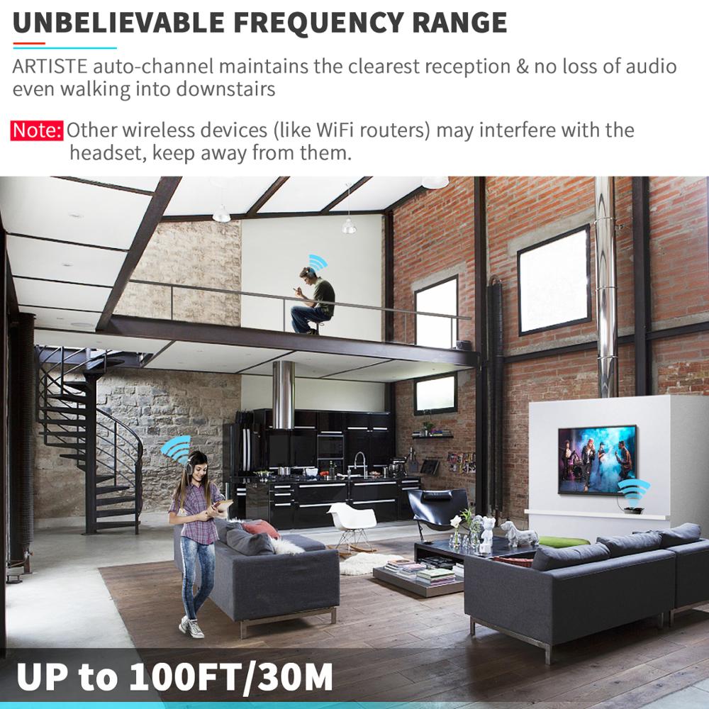 TV Wireless Headphones On-ear Bass Headphones - Gadgio