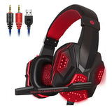 3.5mm Gaming Headset Mic LED Headphones - Gadgio