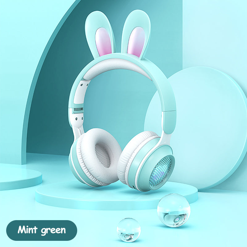 Rabbit Ear Headphones Wireless Luminous Extendable Wheat Headphones - Gadgio