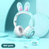Rabbit Ear Headphones Wireless Luminous Extendable Wheat Headphones - Gadgio
