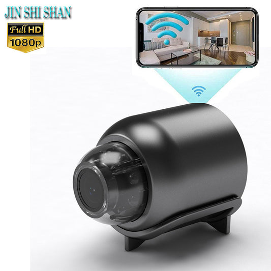 Wireless WiFi night vision surveillance camera with 1080P HD monitor and remote access for home security.