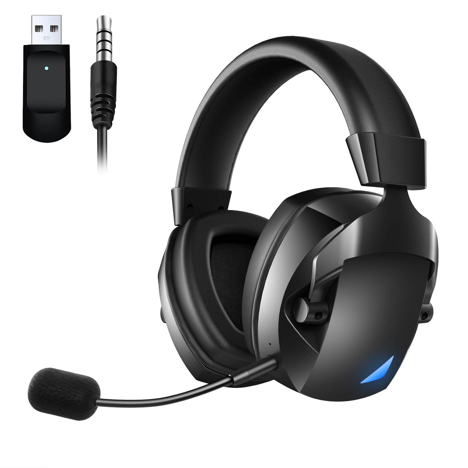 Cross-Border Over-Ear Bluetooth Headphones With Wireless Microphone - 2.4G Dual-Mode, Specialized For E-Sports, Gaming PCs & PS5 - Gadgio