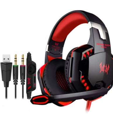 Wired Gaming Headset Headphones Surround Sound Deep Bass Stereo Casque Earphones With Microphone - Gadgio