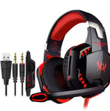 Wired Gaming Headset Headphones Surround Sound Deep Bass Stereo Casque Earphones With Microphone - Gadgio