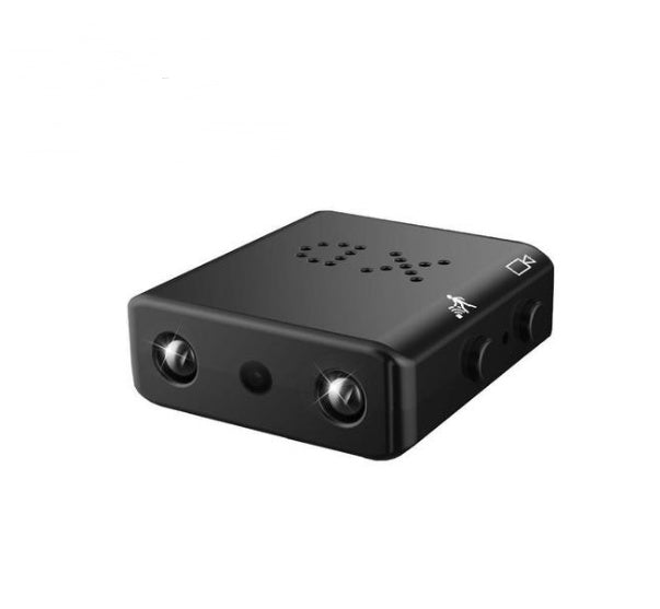 Small 1080P Full HD mini camcorder with infrared night vision, motion detection, and compact design for discreet video recording.
