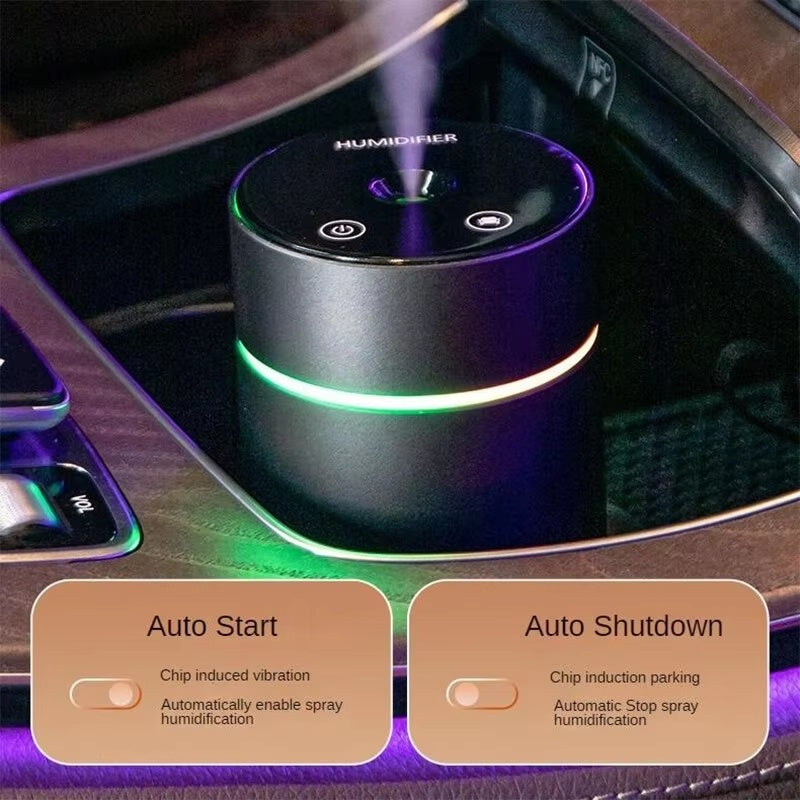 Portable Car Air Humidifier Aluminium Essential Oil Diffuser 260ml Car Aroma Diffuser For Home Office - Gadgio