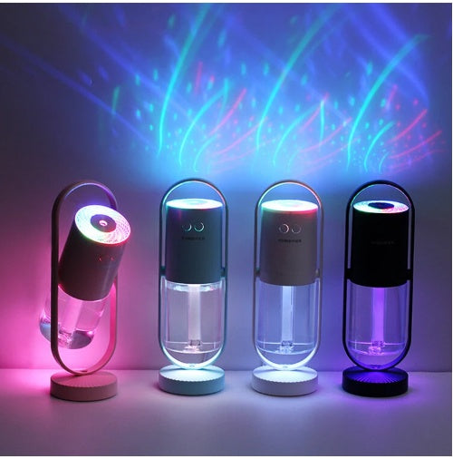 Magic Shadow USB Air Humidifier For Home With Projection Night Lights Ultrasonic Car Mist Maker Mini Office Air Purifier - Gadgio