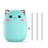 Air Humidifier Cute Cat Ultra-Silent USB Office Household Bedroom Car Aromatherapy Air Purifier With Led Cool Mist Spray - Gadgio