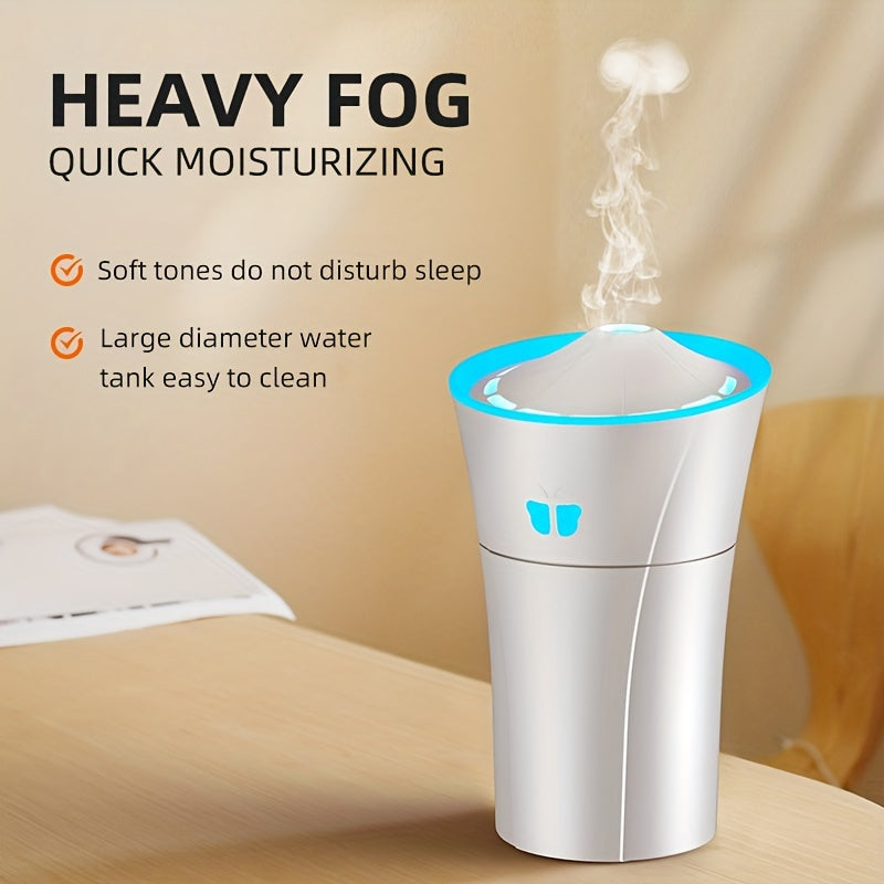 Car Humidifier Torch Shape Colorful Sound Pickup Atmosphere Light Air Purification Aromatherapy Humidifier - Gadgio