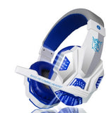 Pu mind pc780 black blue head game Gaming Headset computer YY voice with Mike black blue light headphones - Gadgio
