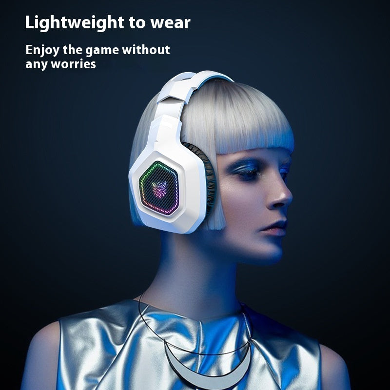 Wireless Gaming Headset Wearing Bluetooth 24g Headset RGB Luminous Headphones - Gadgio
