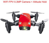 Micro Foldable RC Drone 3D Bearing Steering Wheel Remote Control Quadcopter Toys With Camera WiFi APP Control Helicopter Dron Kids Gift - Gadgio