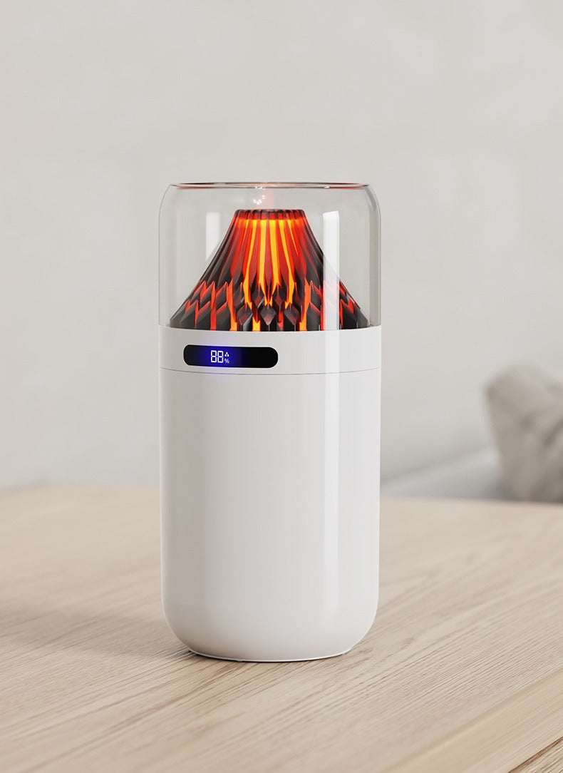 Volcano USB Humidifier Compact Battery-Powered Digital Display Car Aromatherapy Charging Air Moisturizing Humidifier - Gadgio