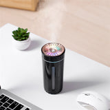 Wireless Air Humidifier Colorful Lights Mute Ultrasonic USB Fogger Diffuser Purifier 800mAh Rechargeabl Cool Mist Maker For Car - Gadgio