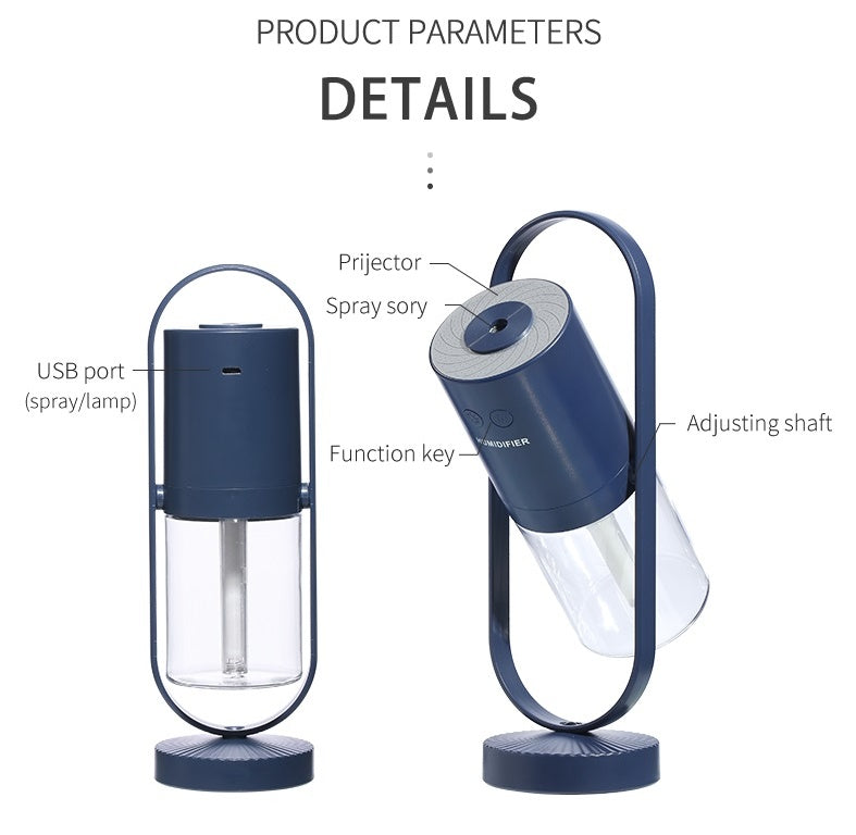 Magic Shadow USB Air Humidifier For Home With Projection Night Lights Ultrasonic Car Mist Maker Mini Office Air Purifier - Gadgio